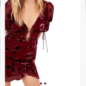 For Love and Lemons Sophie dress with velvet floral details